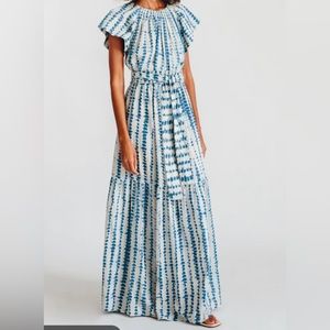 MIRTH Vienna maxi dress indigo stripe medium